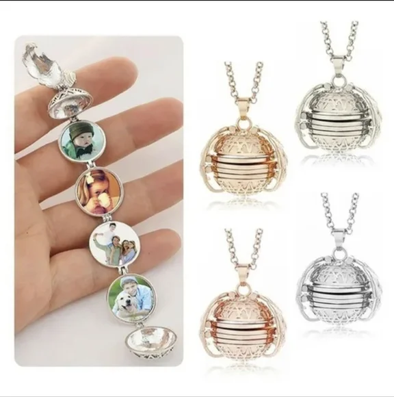 Silver Photo Locket Necklace - Picture 5 of 7